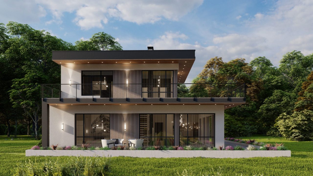 VILLA WITH PANORAMIC WINDOWS IN CONNECTICUT