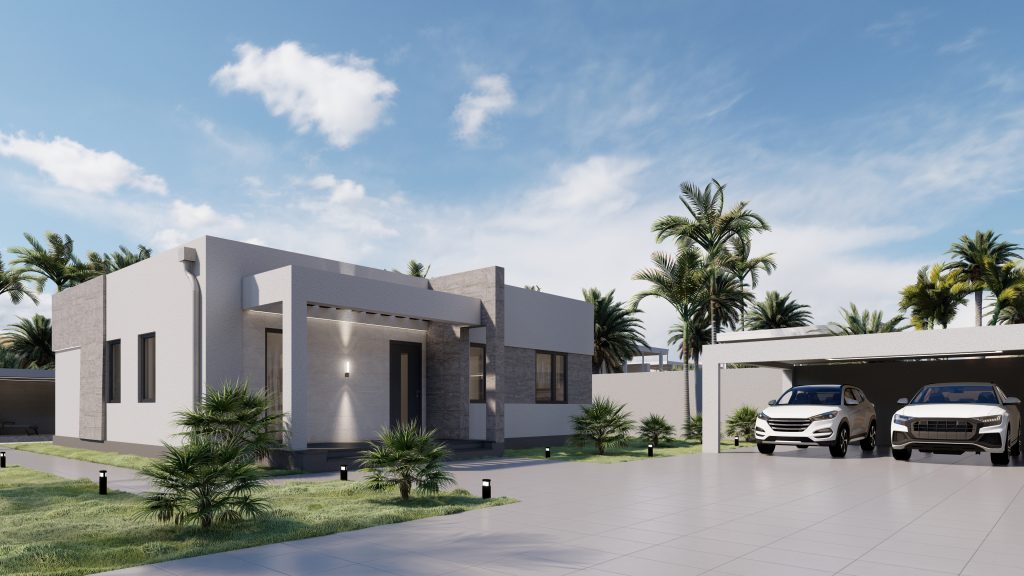 Flat-roofed modular home Flat-roofed modular home