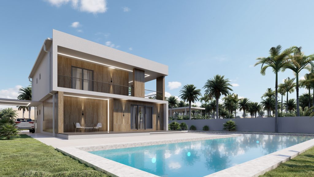 Flat-roofed modular home