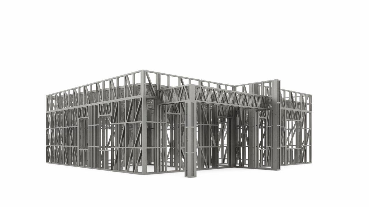Modern modular home with 2 bedrooms frame