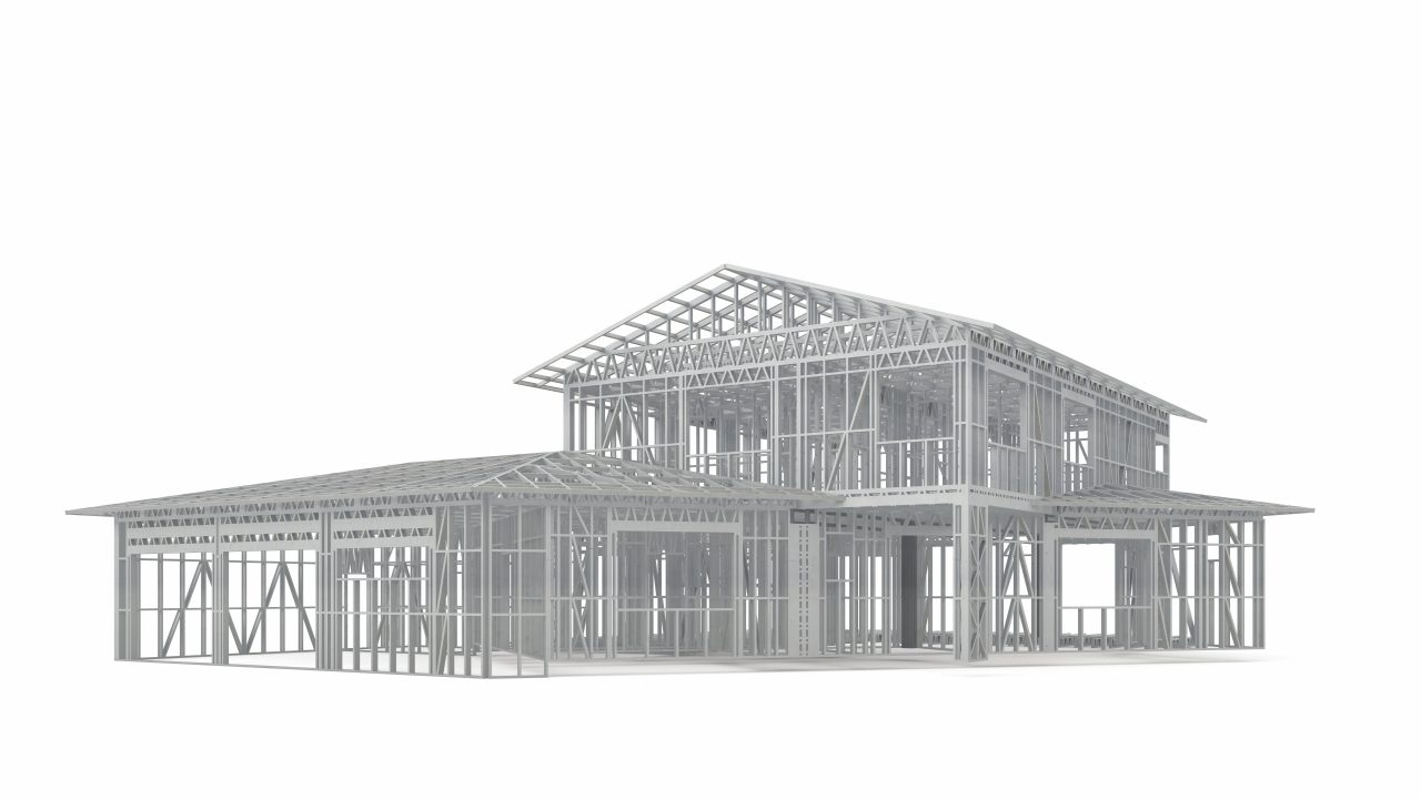 SCANDINAVIAN STYLE VILLA WITH GARAGE frame