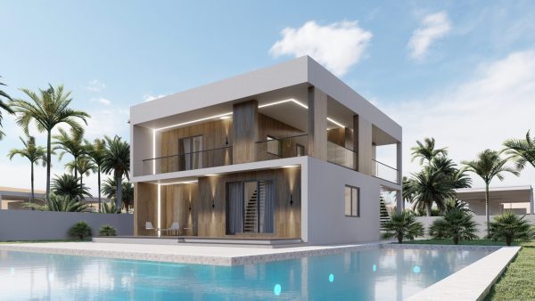 Flat-roofed modular home