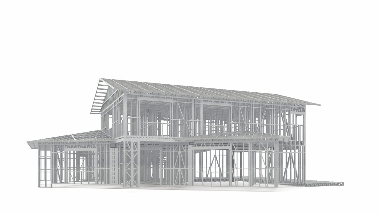 SCANDINAVIAN STYLE VILLA WITH GARAGE frame