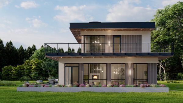VILLA WITH PANORAMIC WINDOWS IN CONNECTICUT