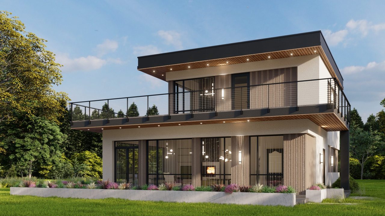 VILLA WITH PANORAMIC WINDOWS IN CONNECTICUT