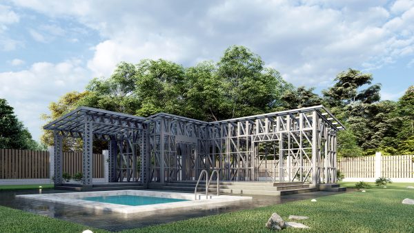 LUXURY OUTDOOR SAUNA ON YOUR BACKYARD frame