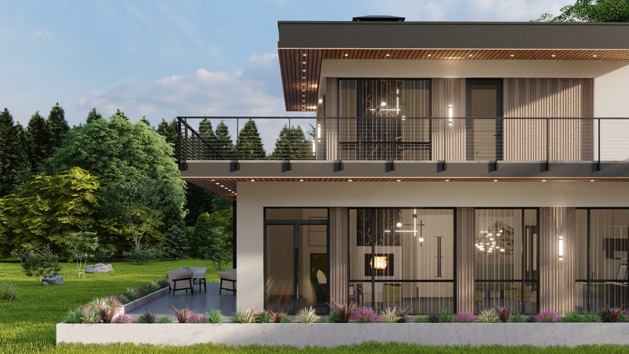 VILLA WITH PANORAMIC WINDOWS IN CONNECTICUT