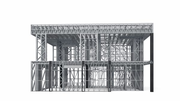 Flat-roofed modular home frame