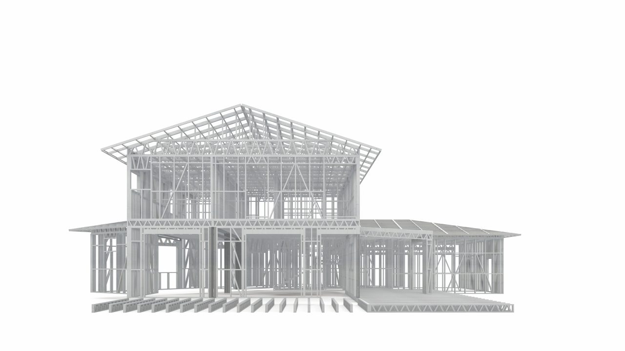 SCANDINAVIAN STYLE VILLA WITH GARAGE frame