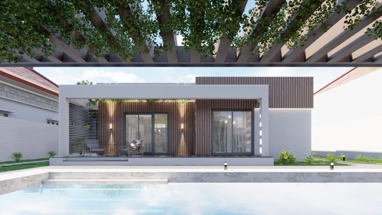 Modern modular home with 2 bedrooms