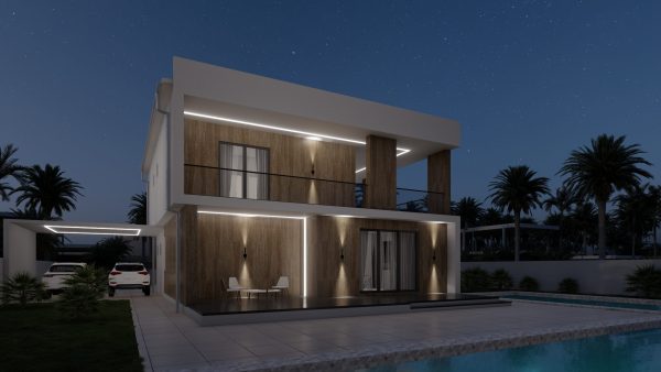 Flat-roofed modular home
