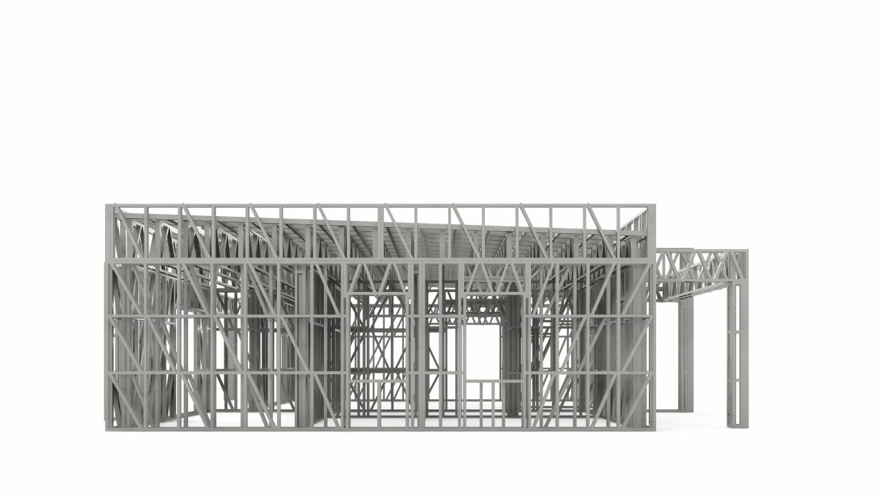 Modern modular home with 2 bedrooms frame