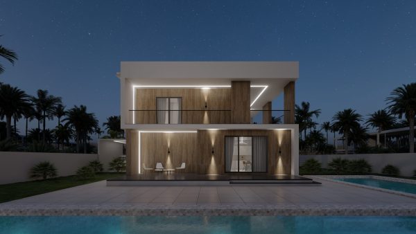 Flat-roofed modular home
