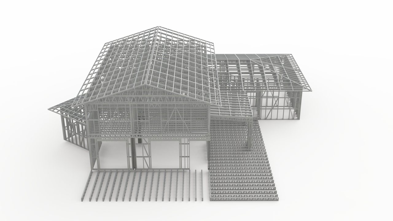 SCANDINAVIAN STYLE VILLA WITH GARAGE frame