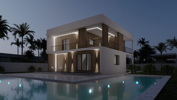 Flat-roofed modular home