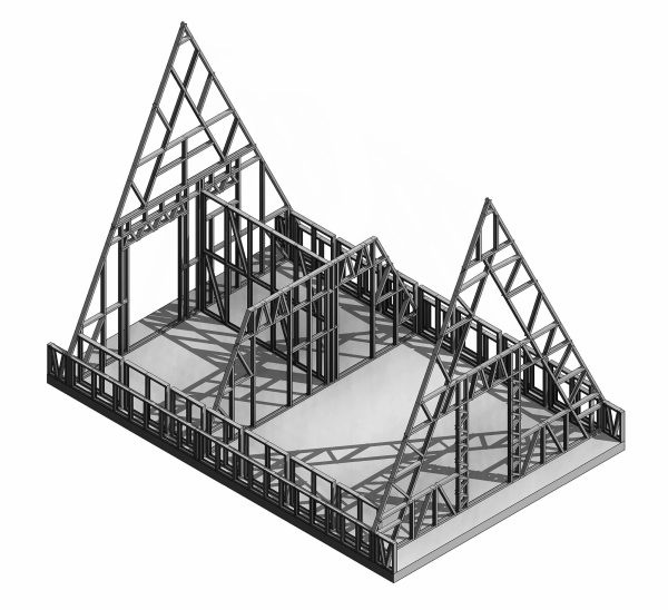 A-frame tiny house frame