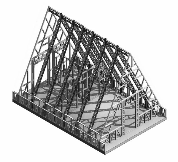 A-frame tiny house frame
